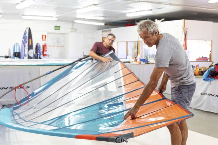 GunSails sail developer and designer Renato Morlotti and chief tester Philippe Vigneron have been working closely together for over 20 years.