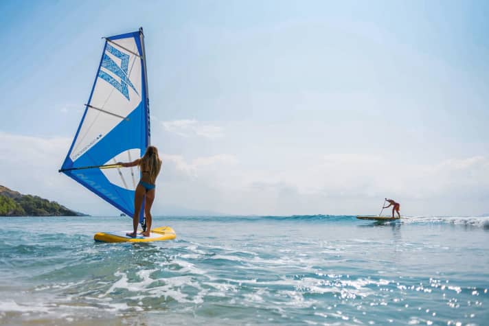 WindSUPs combine the dual benefits of SUP and windsurfing