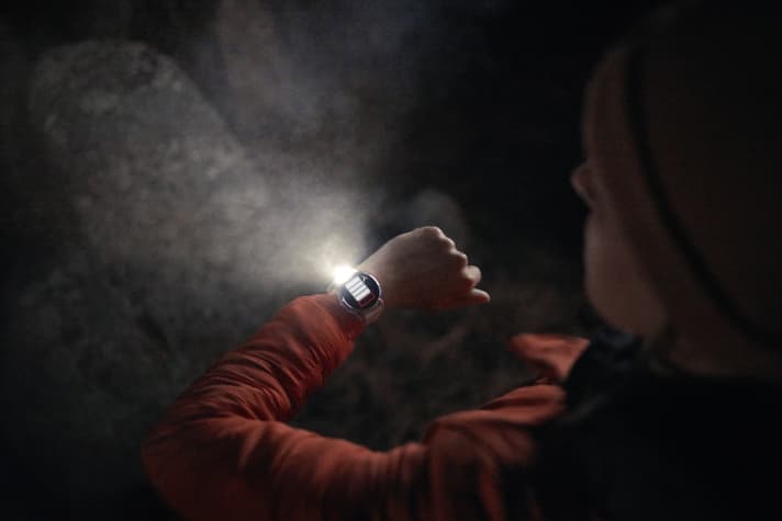The clock has an integrated LED light