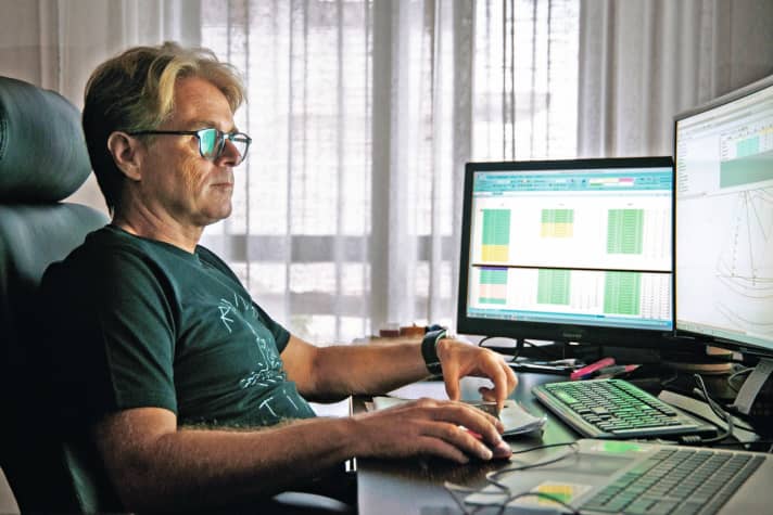   "With membrane sails, each track is customised for each size." Peter Munzlinger, GA Sails Designer