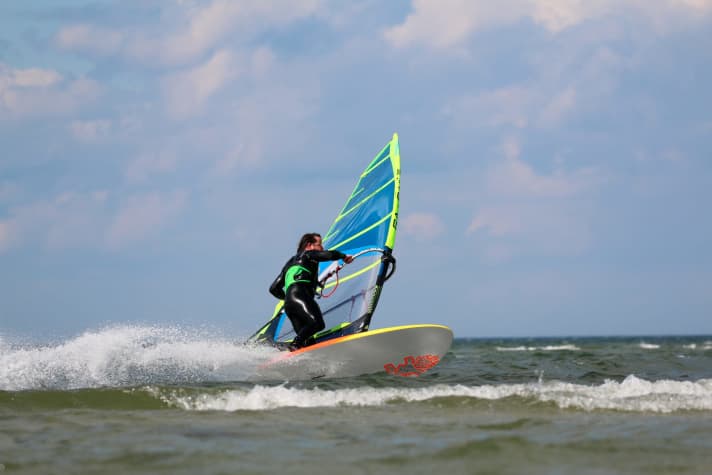 Freeride boards score particularly well for gliding manoeuvres