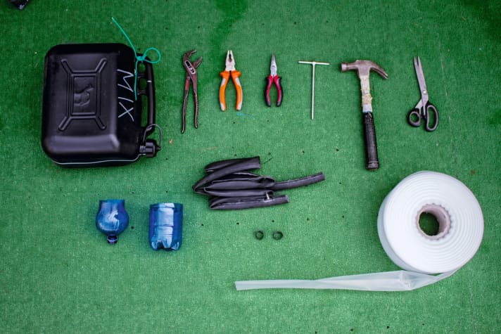 Prepare the required repair material