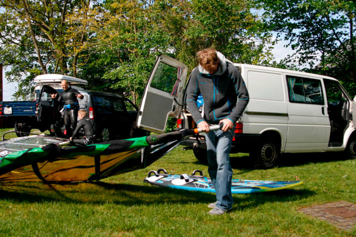 Comfortable rigging on the meadow near Fahrdorf