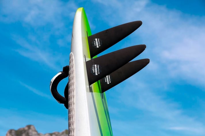   Drei Freeridefinnen mit viel Flex sind das Markenzeichen der DropInn-Modelle