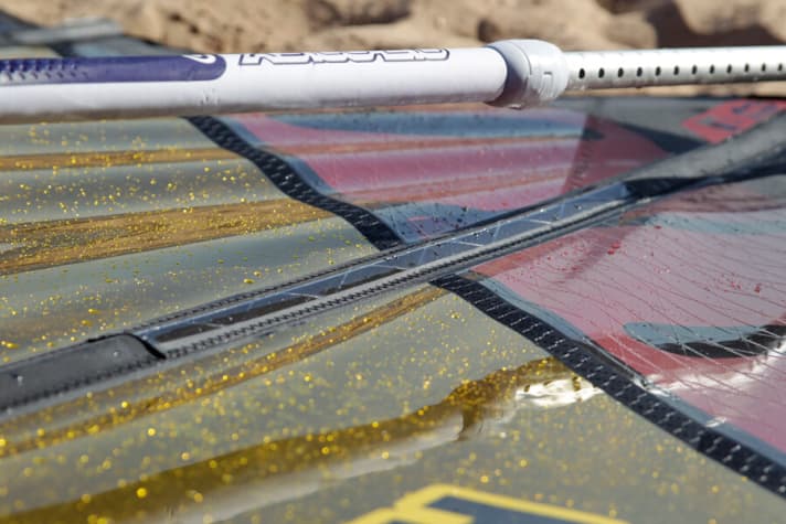   The Point-7's equipment appears to be particularly robust, the batten through the fork is solidly reinforced to prevent chafing in very bulbous trim.