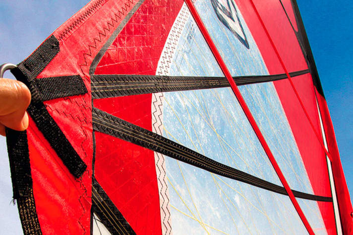   Wave sails are always simply delicious to look at. For example, the elaborate clew constructions like Severne's, where the seams and reinforcements run radially into the sail.