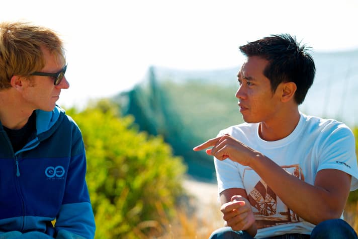 SURF editor Manuel Vogel interviewing Tiesda You (right)