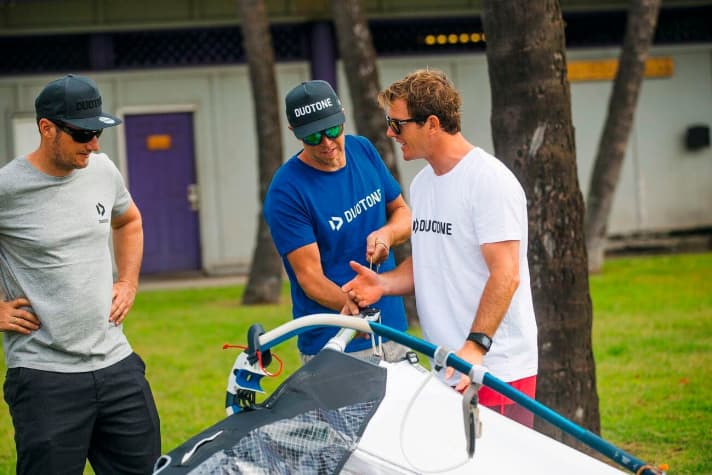 As Head of Marketing at Duotone, Alex Hasch (left) is closely involved in the development of the new products.