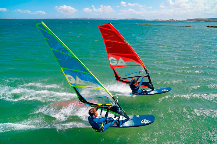   GA Sails Hybrid 6.0 (left in the picture)