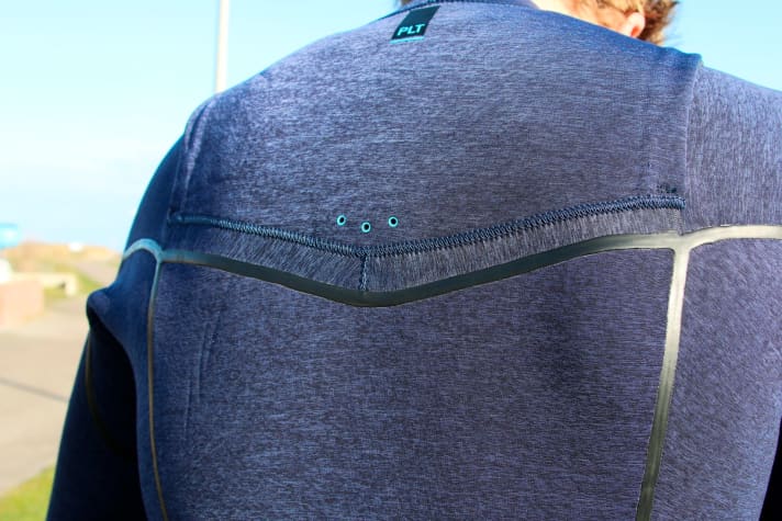 Taped seams and "drainholes" ensure that cold water rarely makes it inside.