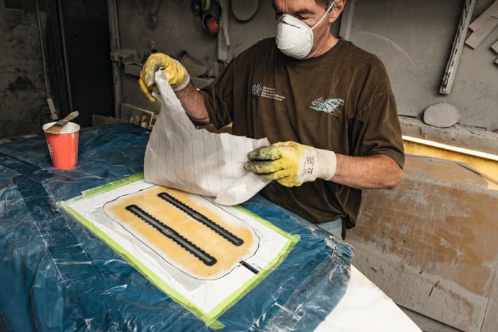 Laminating has to be done wet on wet and quickly.