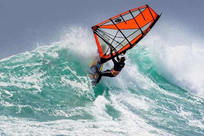 Bouke not only develops boards, but also sails at Witchcraft