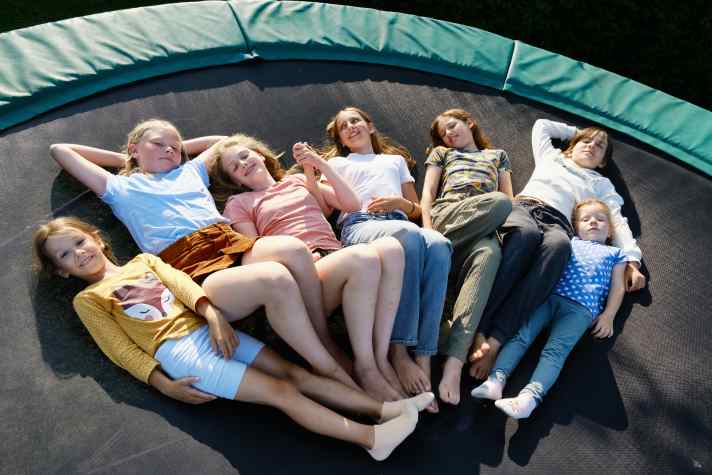 Children from a wide variety of families come together