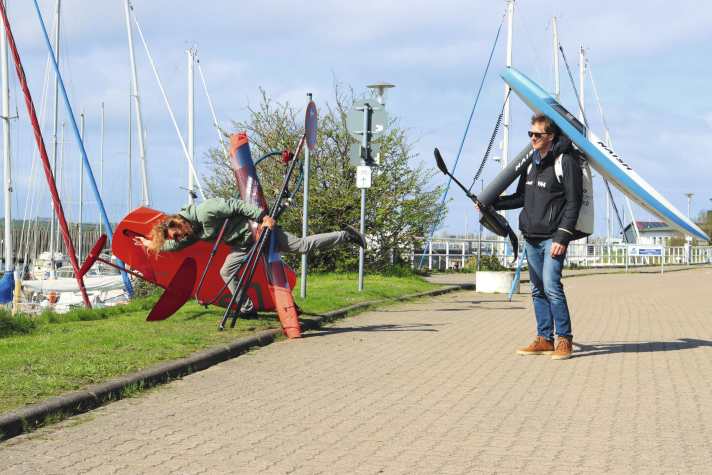 Wingsurfers have an advantage when it comes to transporting equipment.