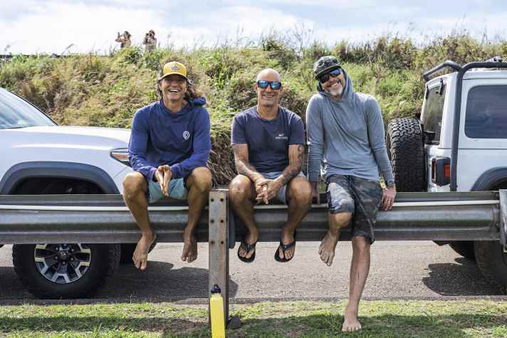 When the work in the office or in the board workshop is done, the team can usually be found at Maui's famous wave spot Hookipa.