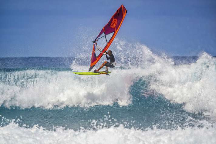 Radical wave riding including aerials or 360s - no problem for the 53-year-old former world champion.