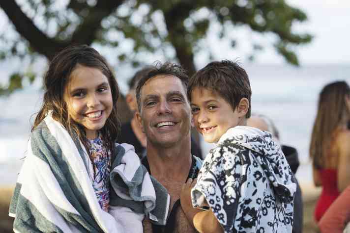 Family business: Francisco always makes time for his family