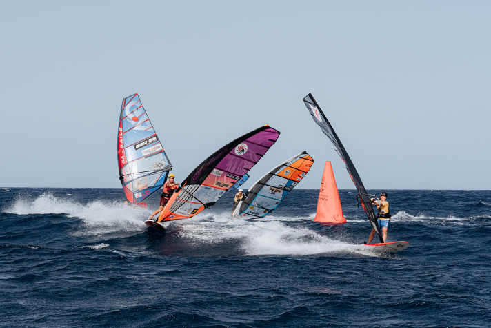 Although he was hardly able to test his new sails, the Frenchman was also hard to beat on Tenerife