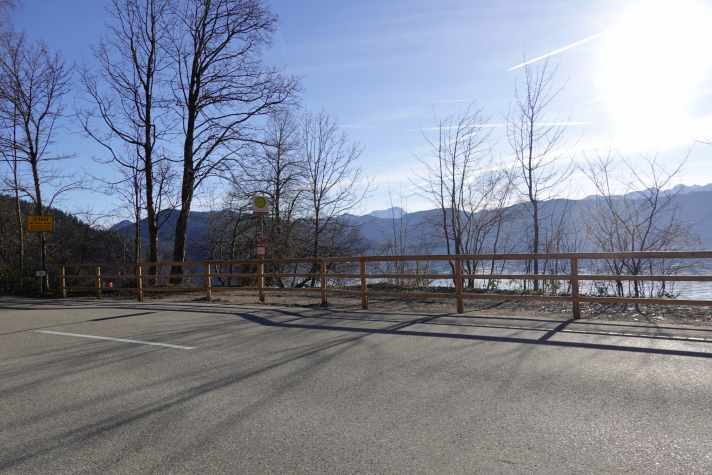 The bus stop in Urfeld