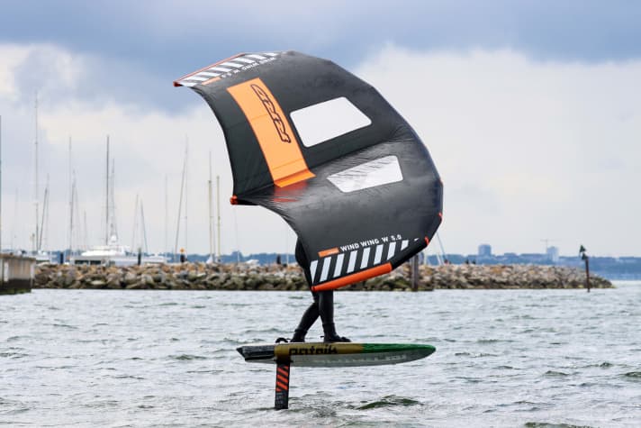 Laboe harbour - one of the top spots for wingsurfing in the Bay of Kiel in the southwest
