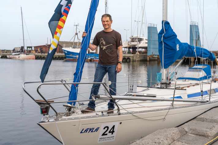 Kai Nitschmann on board his Avance 36