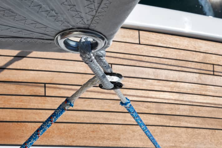 Sheet with aluminium thimble