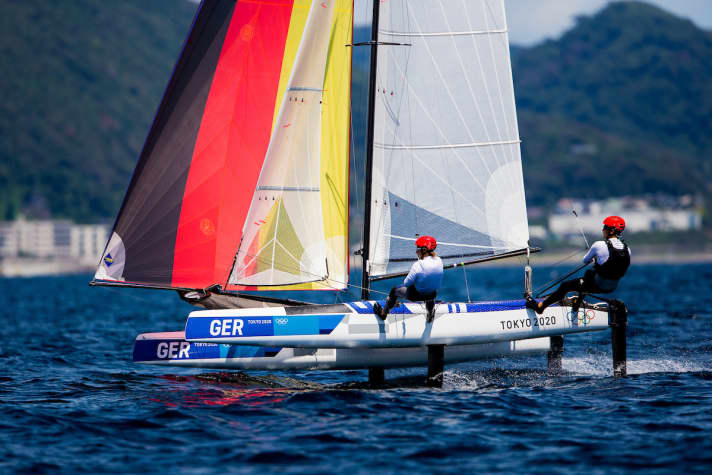 On her way to an Olympic bronze medal with her cox Paul Kohlhoff at the age of just 21: Alica Stuhlemmer in the summer of 2021 in the Japanese Olympic venue of Enoshima