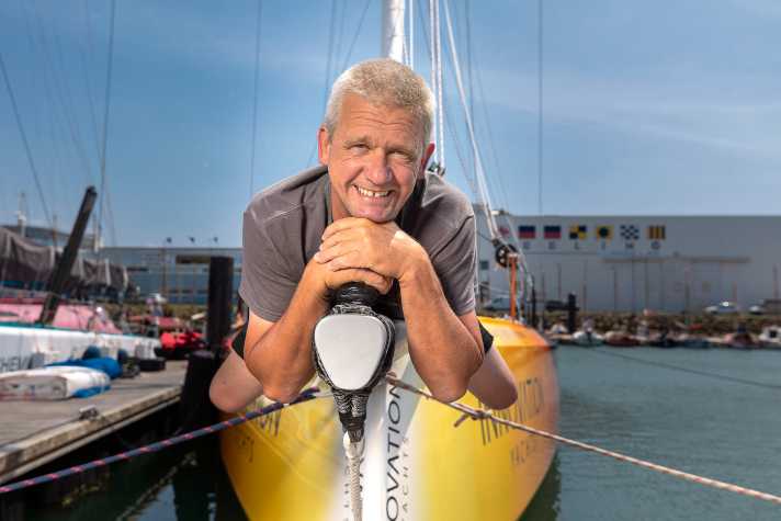 Norbert Sedlacek a bordo dell'"Innovation Yacht".