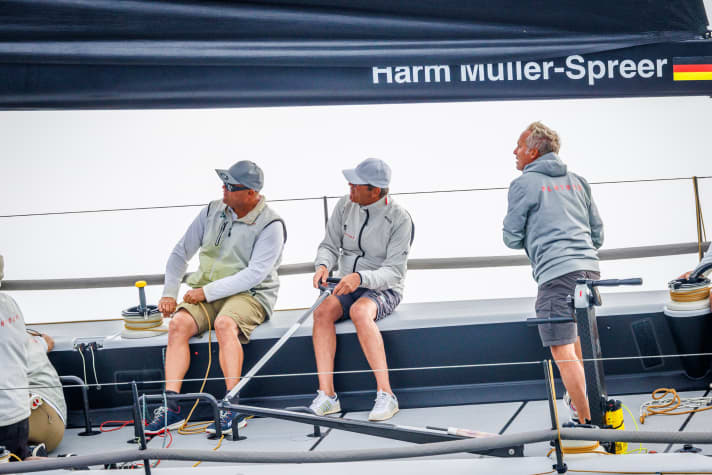 Harm Müller-Spreer am “Platoon”-Steuer, dahinter der italienische Taktiker Vasco Vascotto