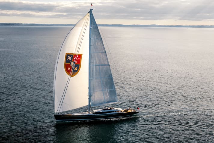 The "Kokomo 3" measures 3,110 square metres of sail area