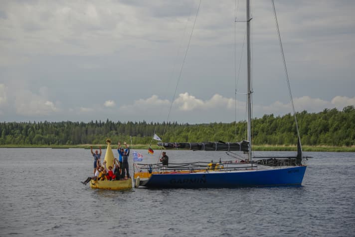 Not for the faint-hearted: the racer "Wet One" is called what it sails: wet