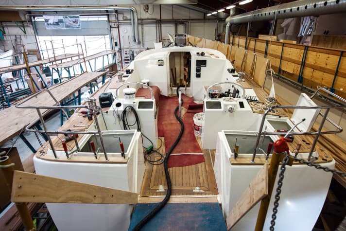 Le travail manuel plutôt que la chaîne de vernissage. Faurby et Nordship sont connus pour leur travail du bois très élaboré. Tout est fabriqué individuellement et peint avec soin.