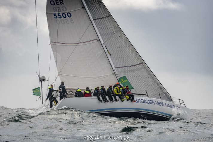   Il "Broader View Hamburg" dell'Hamburgischer Verein Seefahrt nella gara del Fastnet