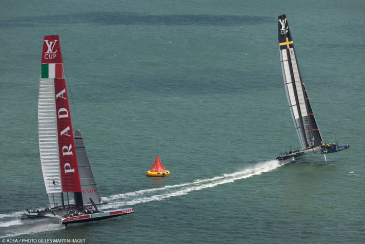   Sensation? Artemis had sailed off on time at the start and was ahead on the first barrel