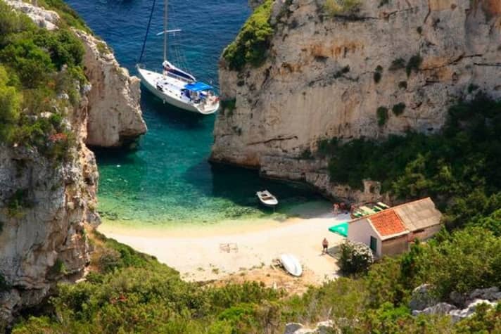   The bay of Stiniva