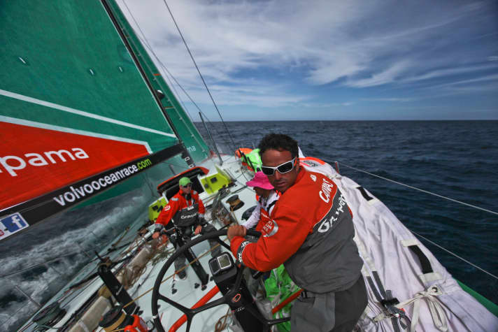   Chef Cammas at the helm. Perseverance brought the French from the very back to the very front