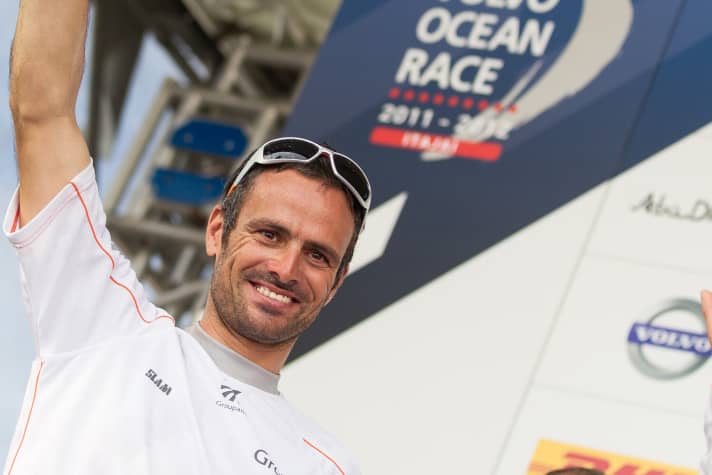   Ben fatto, risata coraggiosa: Franck Cammas è in qualche modo ancora felice del 3° posto.