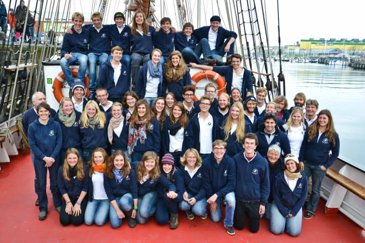   The participants of the 14th "class trip" of the "Thor Heyerdahl"