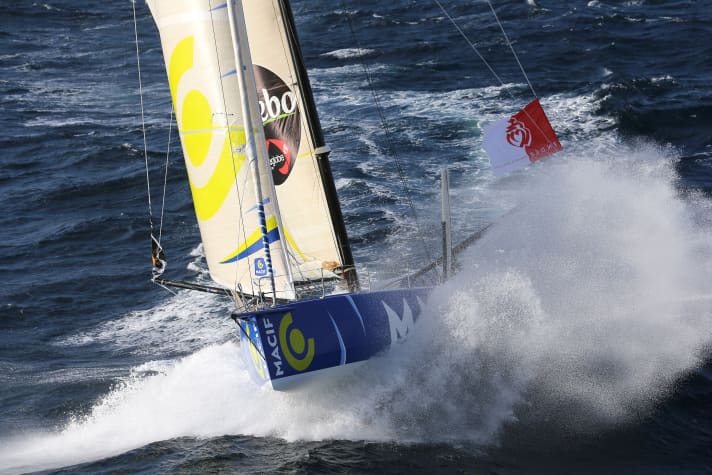   Winner of the 7th edition of the Vendée Globe: the speedy "Macif" with skipper François Gabart