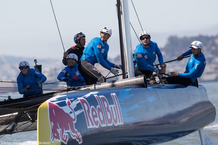   American Youth Sailing Force during training in June