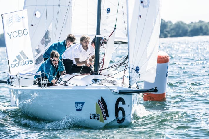   Startete als Tabellenführer in die zweite Runde und blieb es nach Platz drei vor Travemünde auch: Der Yachtclub Berlin-Grünau (YCBG)