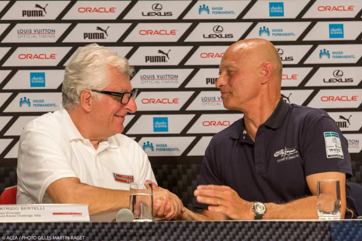   Bertelli (Luna Rossa) e Tornqvist (Artemis Racing) potrebbero teoricamente essere considerati Challenger of Record. Il fattore decisivo è: chi è stato il primo a presentare la propria sfida dopo il team australiano, che nel frattempo si è ritirato?