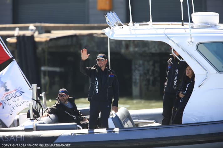   Larry Ellison liked what he saw on Thursday. He waved to his team, not overjoyed, but relieved