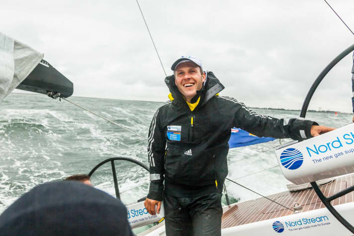  Robert Stanjek on board the "Spirit of Europe" before the start of the Nord Stream Race