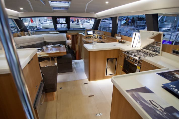   Salon and pantry on one level with a good view