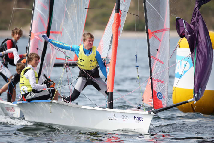   Tolle Titelserie der Jugend: 184 Teams aus 21 Ländern feierten im 29er ihre Europameisterschaft bei der Kieler Woche
