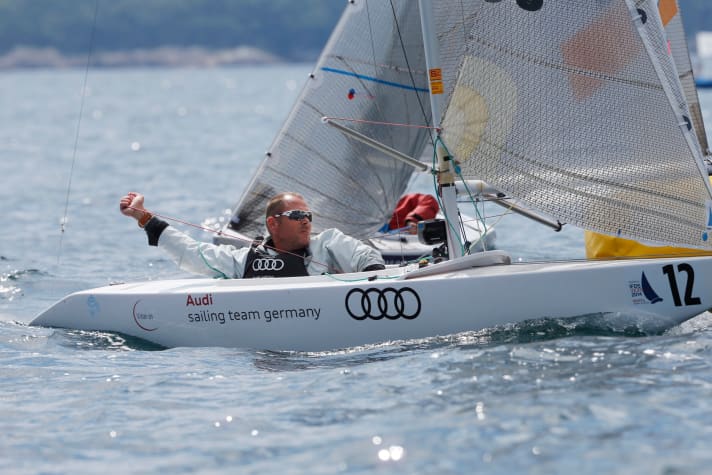   Heiko Kröger si sta già allenando per la regata olimpica del 2016 prima di Rio, l'ultima per i velisti paralimpici.
