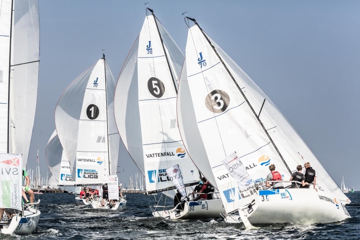  Szenen wie diese waren selten beim Flautenpoker vor Kiel