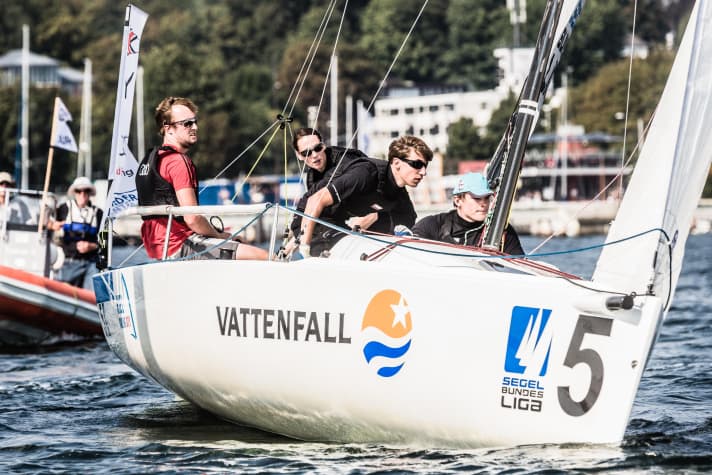   Mit starkem Finish aufs Podium: Simon Grotelüschen und seine Crew vom Lübecker Yacht-Club erkämpften vor Kiel Platz drei
