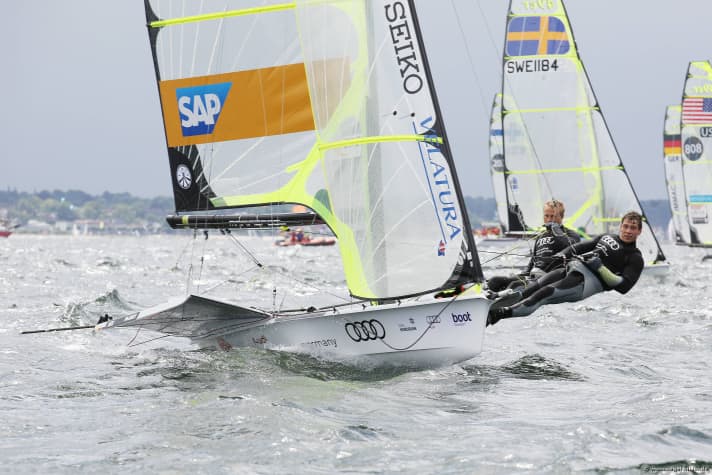   Erik Heil und Thomas Plößel liegen nach dem ersten Rennen auf Platz 27        